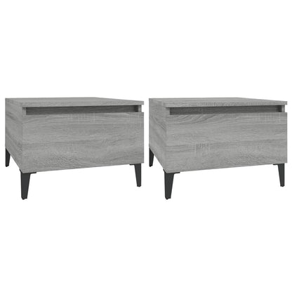 Bijzettafels 2 St 50X46X35 Cm Bewerkt Hout Grijs Sonoma Eiken