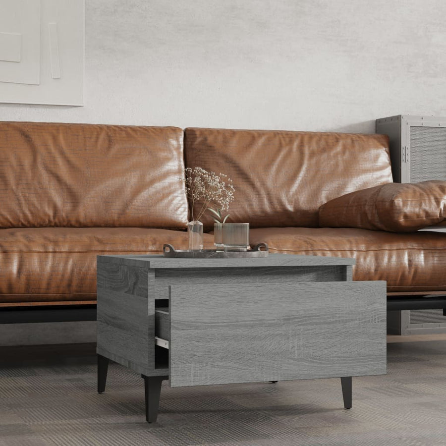 Bijzettafels 2 St 50X46X35 Cm Bewerkt Hout Grijs Sonoma Eiken