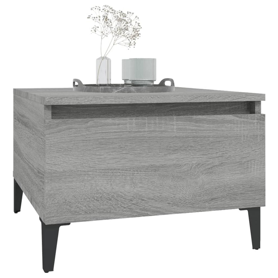 Bijzettafels 2 St 50X46X35 Cm Bewerkt Hout Grijs Sonoma Eiken