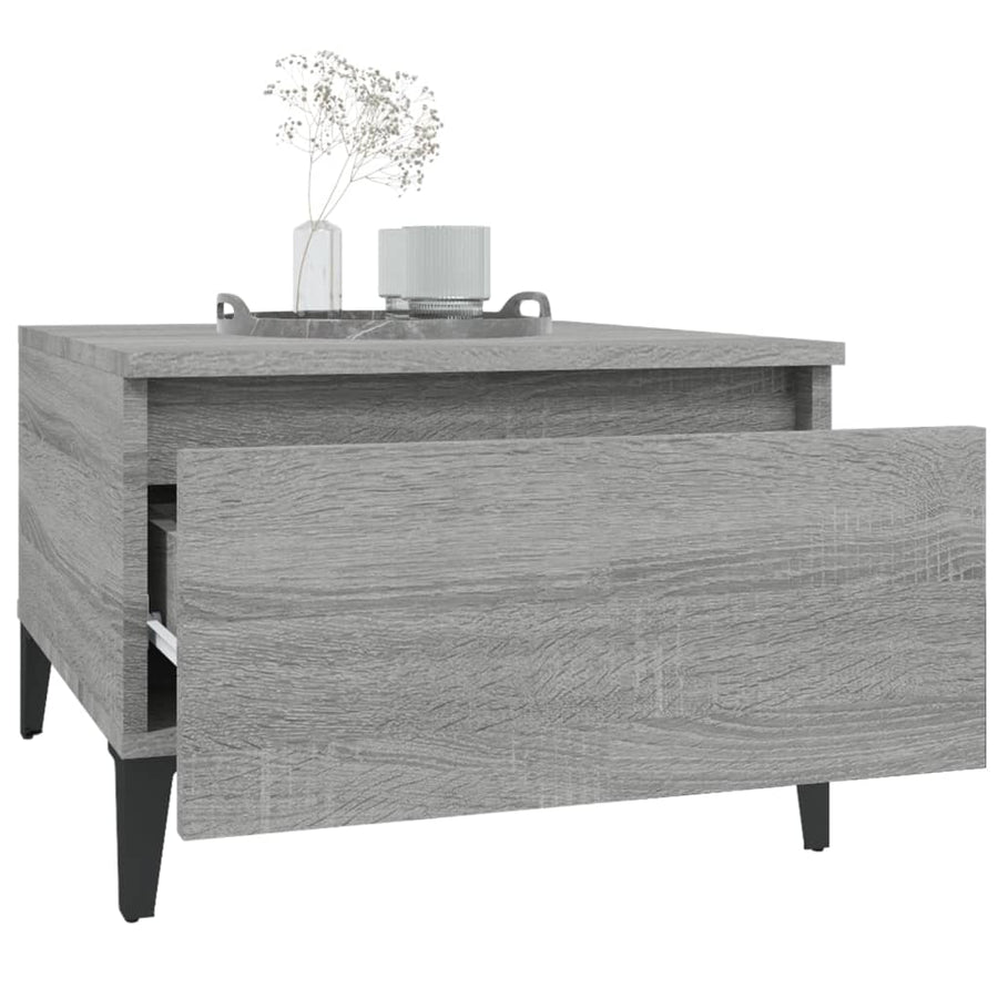 Bijzettafels 2 St 50X46X35 Cm Bewerkt Hout Grijs Sonoma Eiken