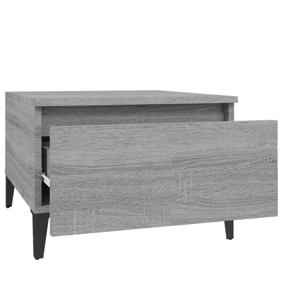 Bijzettafels 2 St 50X46X35 Cm Bewerkt Hout Grijs Sonoma Eiken