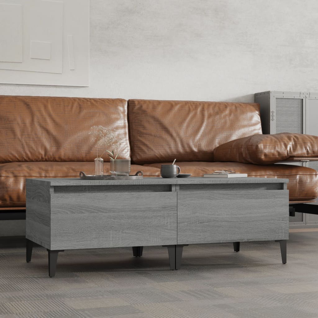 Bijzettafels 2 St 50X46X35 Cm Bewerkt Hout Grijs Sonoma Eiken