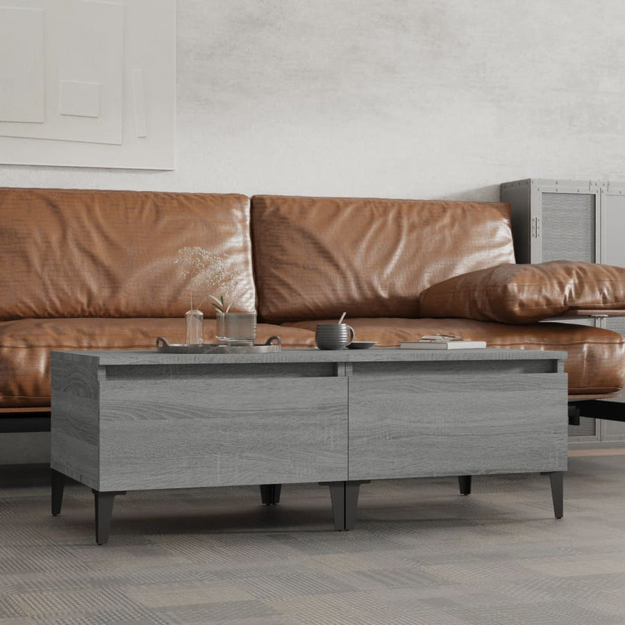 Bijzettafels 2 St 50X46X35 Cm Bewerkt Hout Grijs Sonoma Eiken