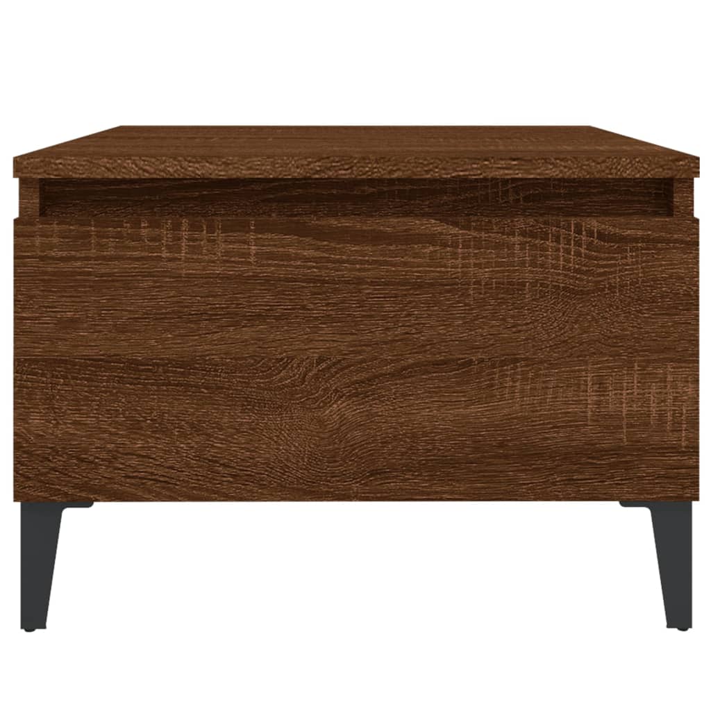 Bijzettafel 50X46X35 Cm Bewerkt Hout Bruin Eikenkleur