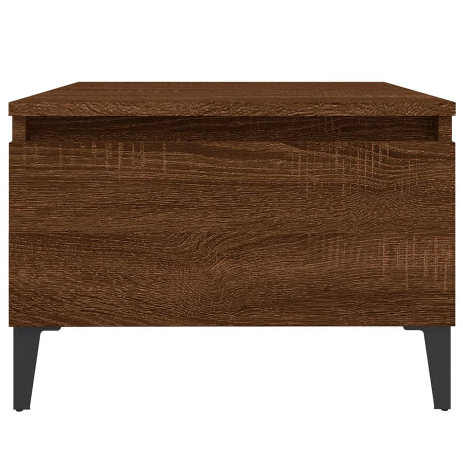 Bijzettafel 50X46X35 Cm Bewerkt Hout Bruin Eikenkleur