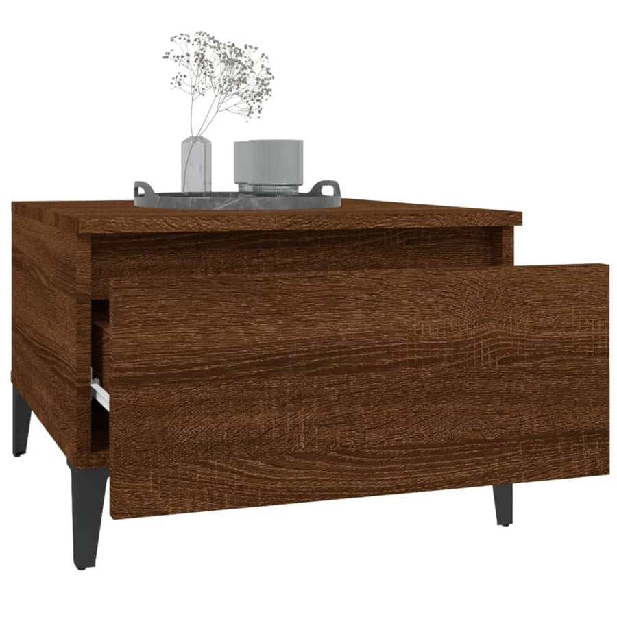 Bijzettafels 2 St 50X46X35 Cm Bewerkt Hout Bruin Eikenkleur