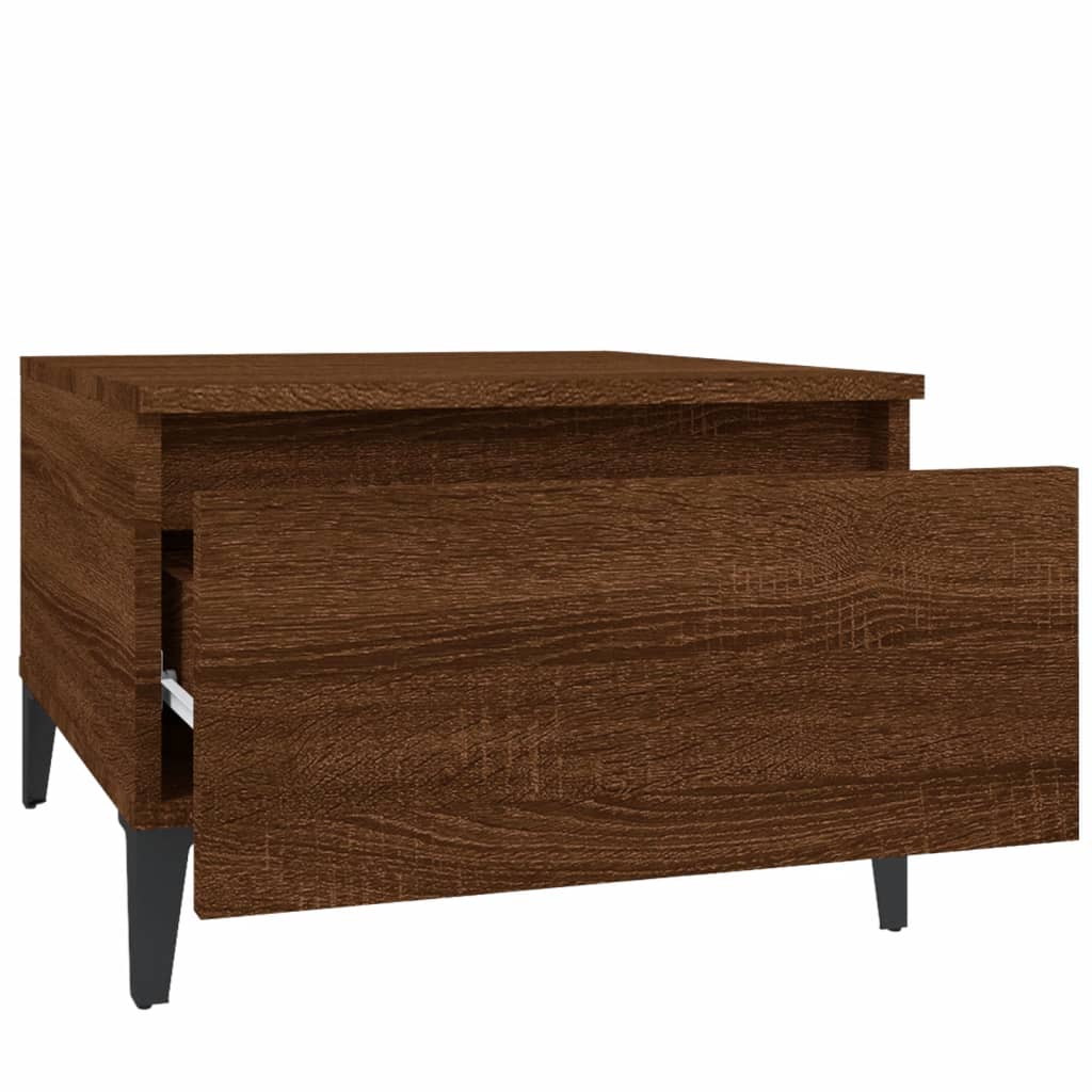 Bijzettafels 2 St 50X46X35 Cm Bewerkt Hout Bruin Eikenkleur