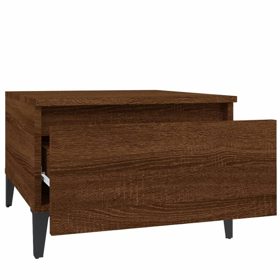 Bijzettafels 2 St 50X46X35 Cm Bewerkt Hout Bruin Eikenkleur