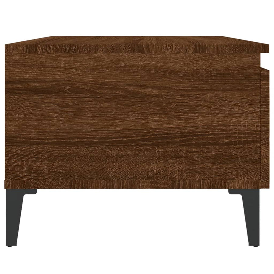 Bijzettafels 2 St 50X46X35 Cm Bewerkt Hout Bruin Eikenkleur