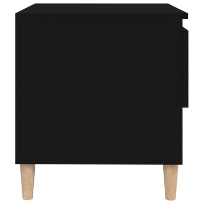 Nachtkastje 50X46X50 Cm Bewerkt Hout Zwart