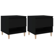 Nachtkastjes 2 St 50X46X50 Cm Bewerkt Hout Zwart
