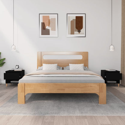 Nachtkastjes 2 St 50X46X50 Cm Bewerkt Hout Zwart