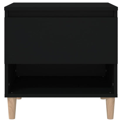 Nachtkastjes 2 St 50X46X50 Cm Bewerkt Hout Zwart