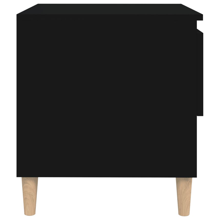 Nachtkastjes 2 St 50X46X50 Cm Bewerkt Hout Zwart