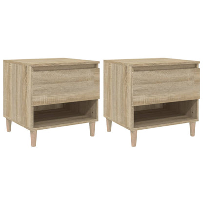 Nachtkastjes 2 St 50X46X50 Cm Bewerkt Hout Sonoma Eikenkleurig