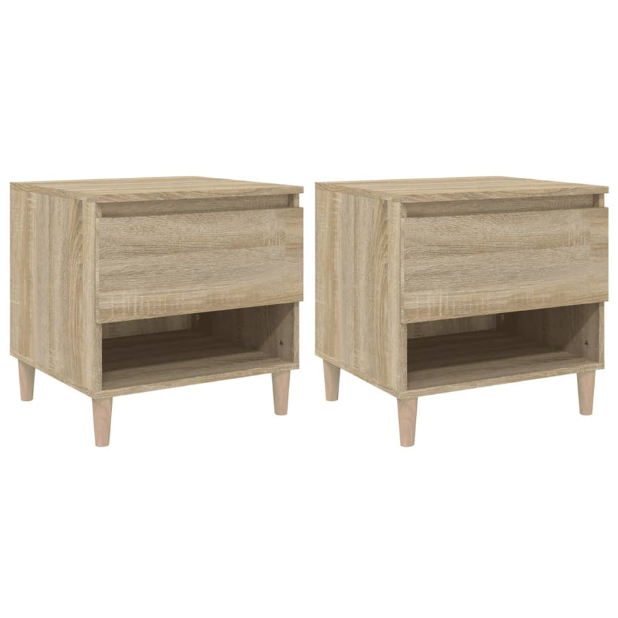 Nachtkastjes 2 St 50X46X50 Cm Bewerkt Hout Sonoma Eikenkleurig