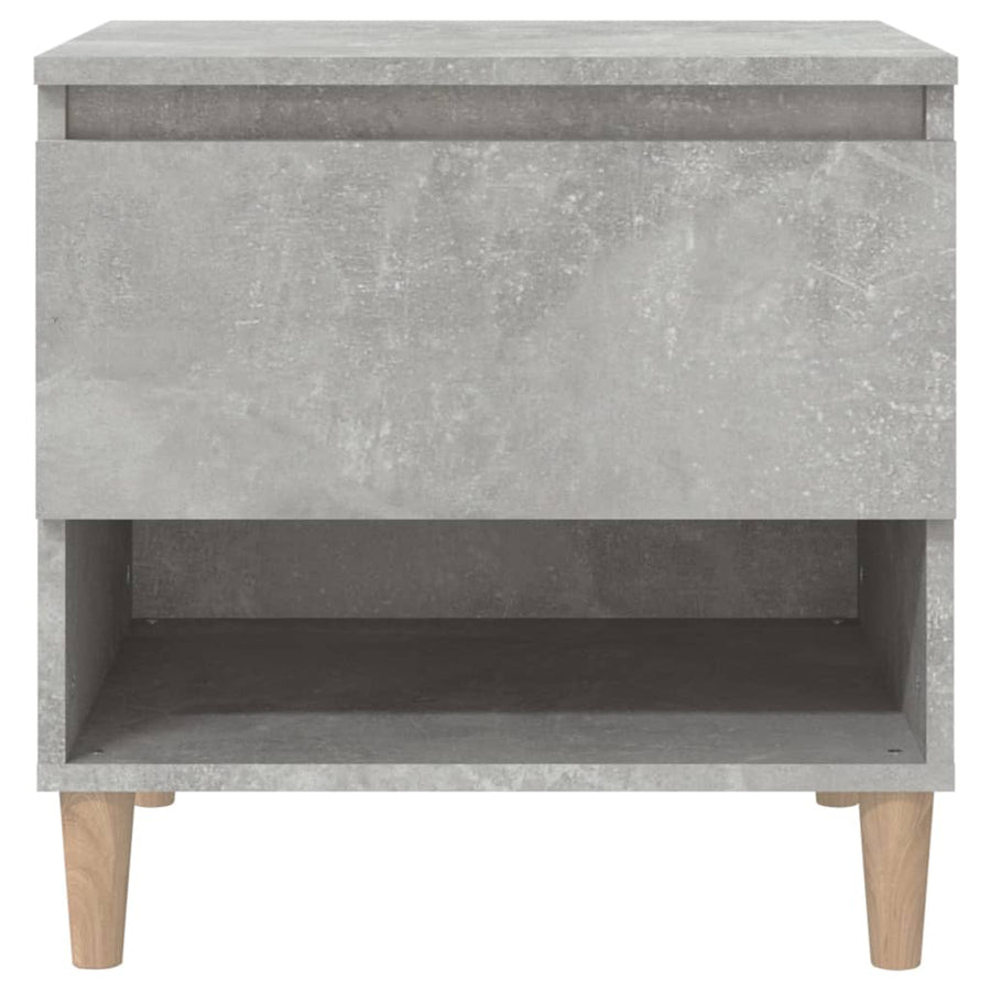 Nachtkastjes 2 St 50X46X50 Cm Bewerkt Hout Betongrijs