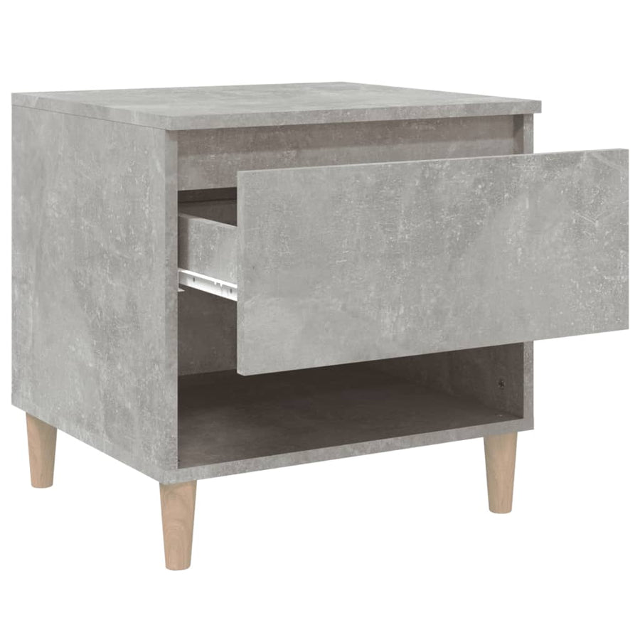 Nachtkastjes 2 St 50X46X50 Cm Bewerkt Hout Betongrijs