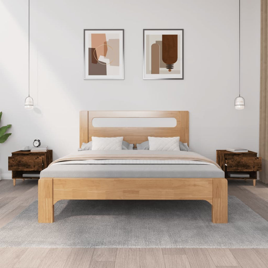 Nachtkastjes 2 St 50X46X50 Cm Bewerkt Hout Gerookt Eikenkleurig