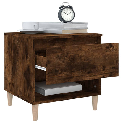 Nachtkastjes 2 St 50X46X50 Cm Bewerkt Hout Gerookt Eikenkleurig