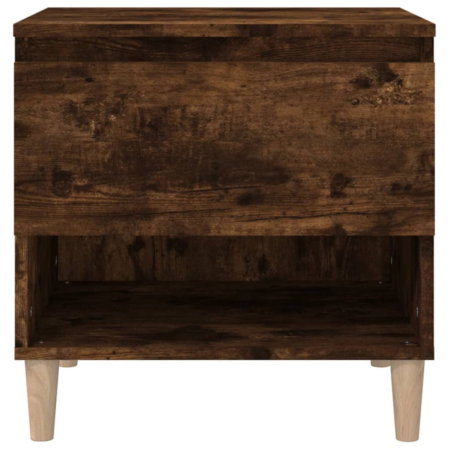 Nachtkastjes 2 St 50X46X50 Cm Bewerkt Hout Gerookt Eikenkleurig