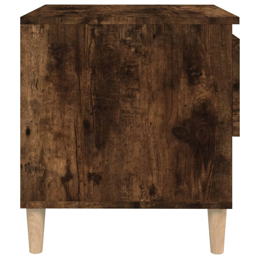Nachtkastjes 2 St 50X46X50 Cm Bewerkt Hout Gerookt Eikenkleurig