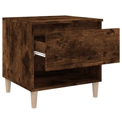 Nachtkastjes 2 St 50X46X50 Cm Bewerkt Hout Gerookt Eikenkleurig
