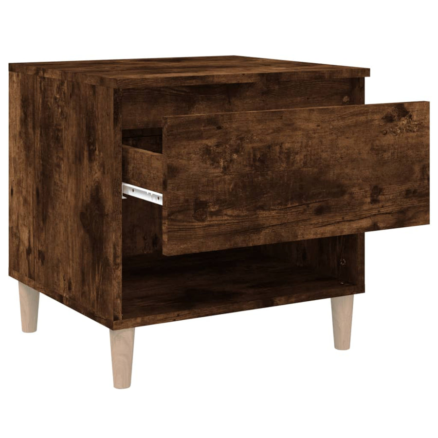 Nachtkastjes 2 St 50X46X50 Cm Bewerkt Hout Gerookt Eikenkleurig
