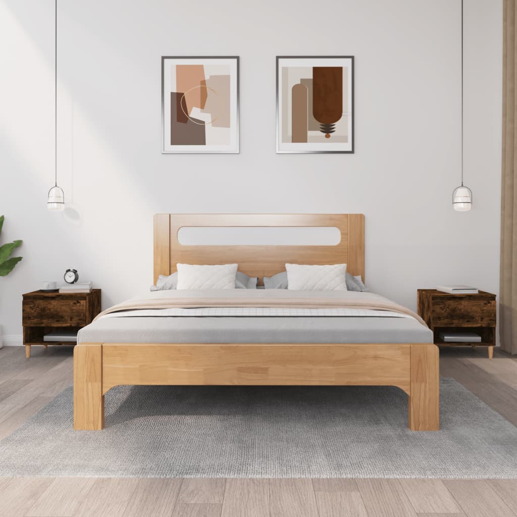 Nachtkastjes 2 St 50X46X50 Cm Bewerkt Hout Gerookt Eikenkleurig