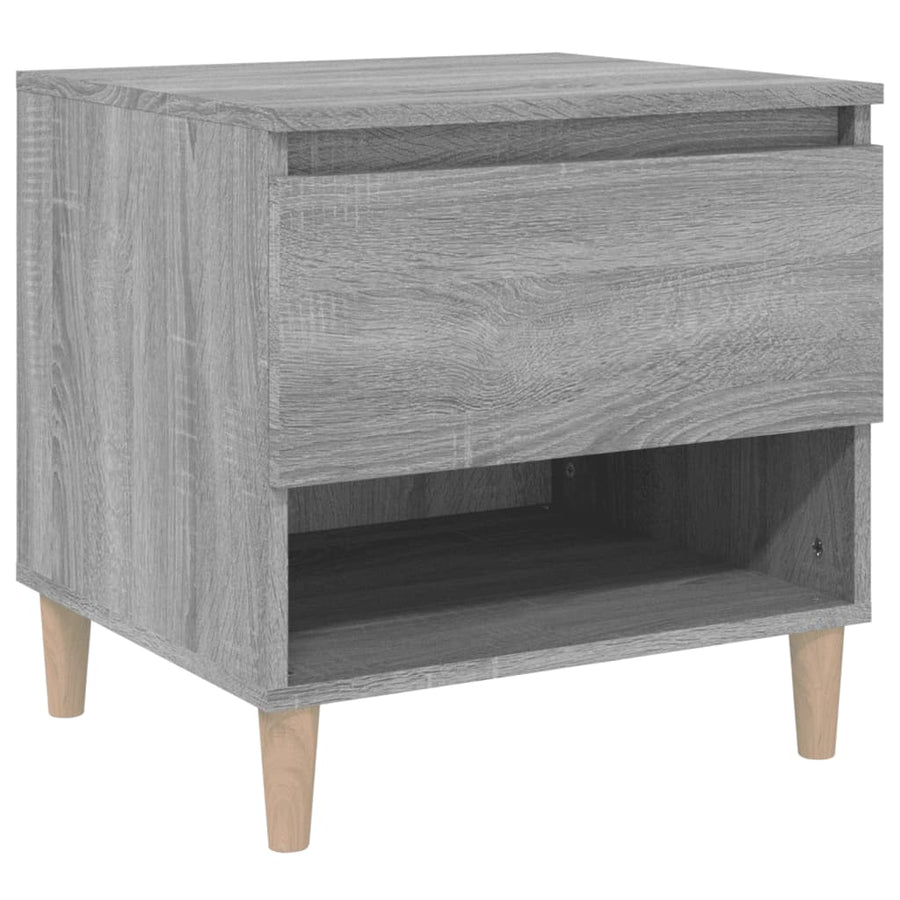 Nachtkastje 50X46X50 Cm Bewerkt Hout Grijs Sonoma Eikenkleur