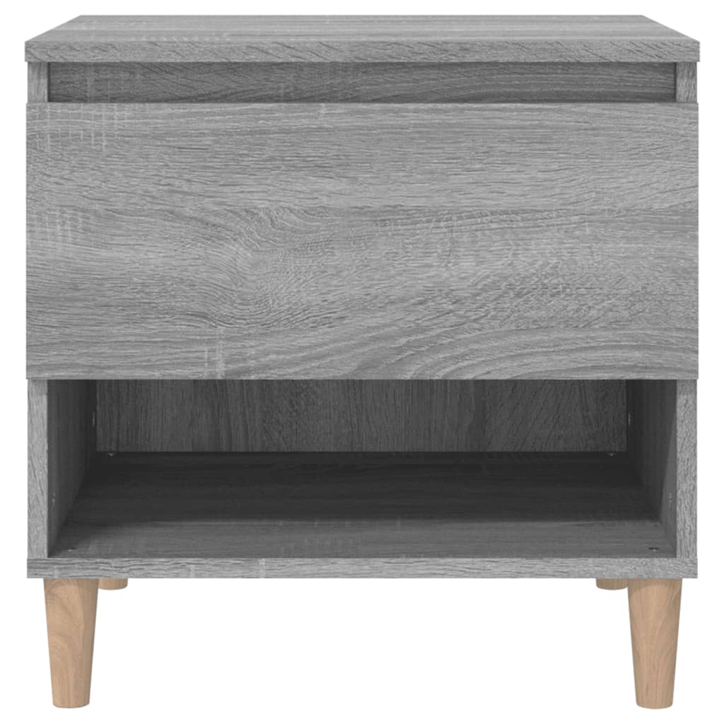 Nachtkastje 50X46X50 Cm Bewerkt Hout Grijs Sonoma Eikenkleur