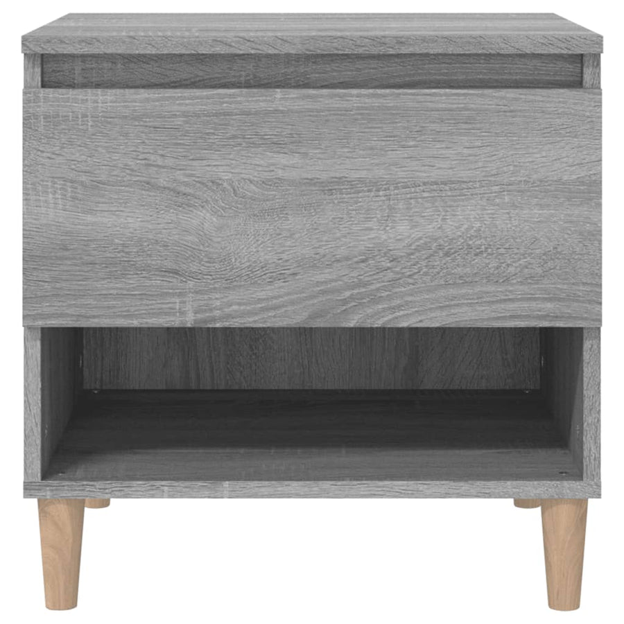 Nachtkastje 50X46X50 Cm Bewerkt Hout Grijs Sonoma Eikenkleur