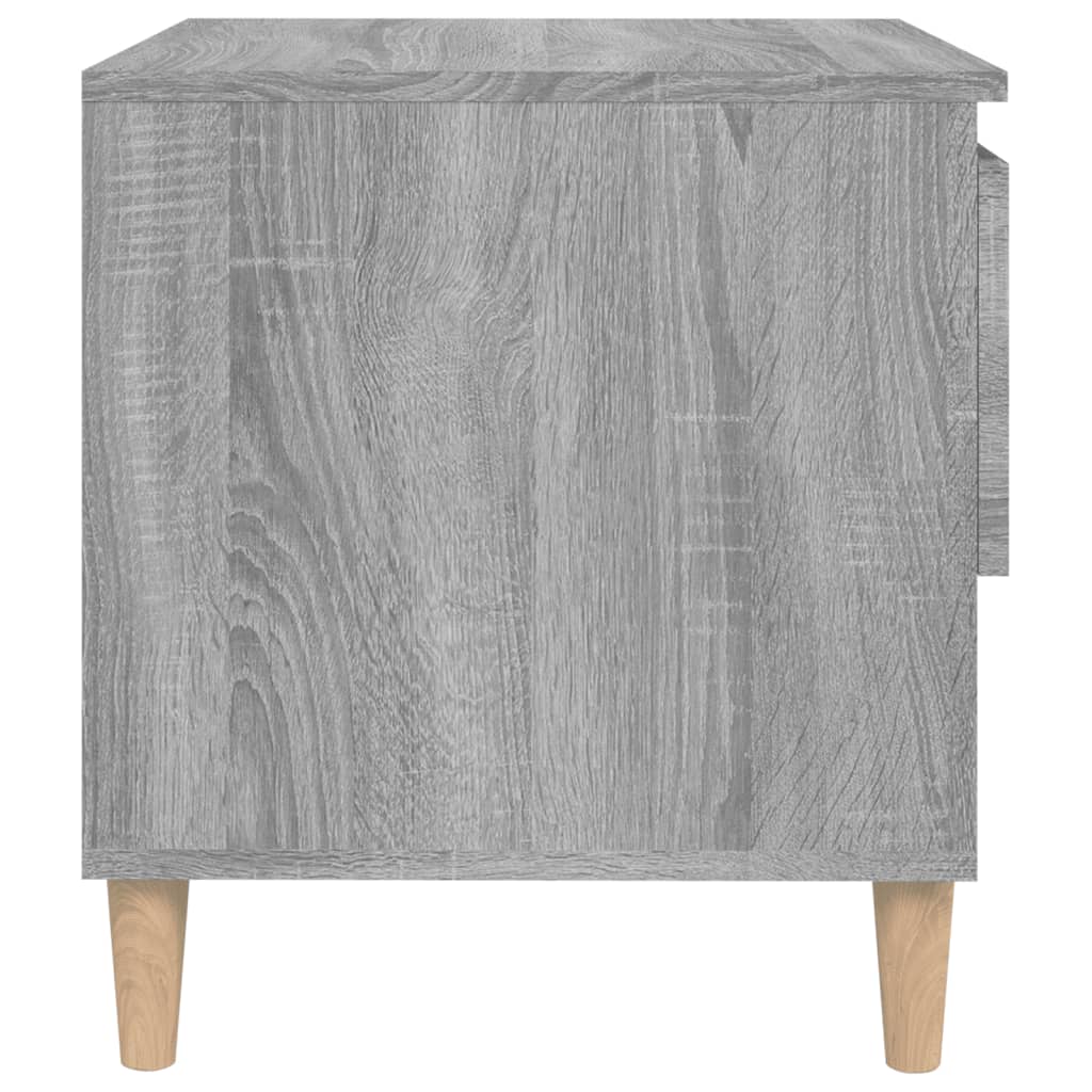 Nachtkastje 50X46X50 Cm Bewerkt Hout Grijs Sonoma Eikenkleur