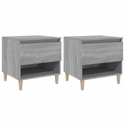 Nachtkastjes 2 St 50X46X50 Cm Bewerkt Hout Grijs Sonoma Eiken
