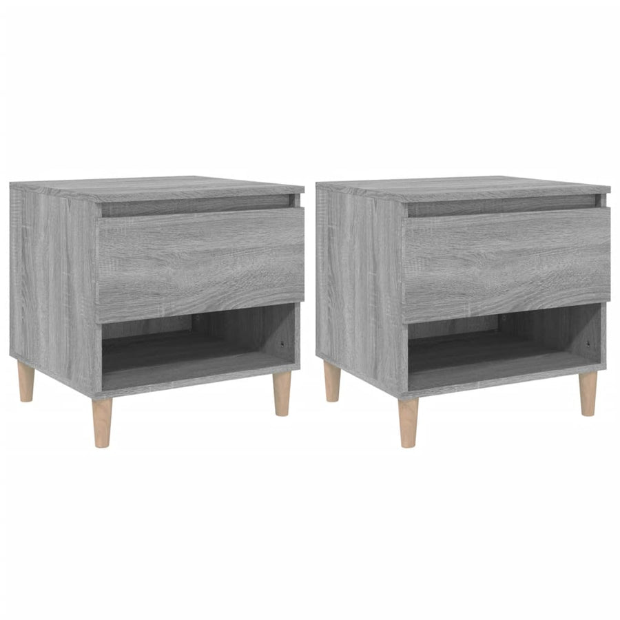 Nachtkastjes 2 St 50X46X50 Cm Bewerkt Hout Grijs Sonoma Eiken