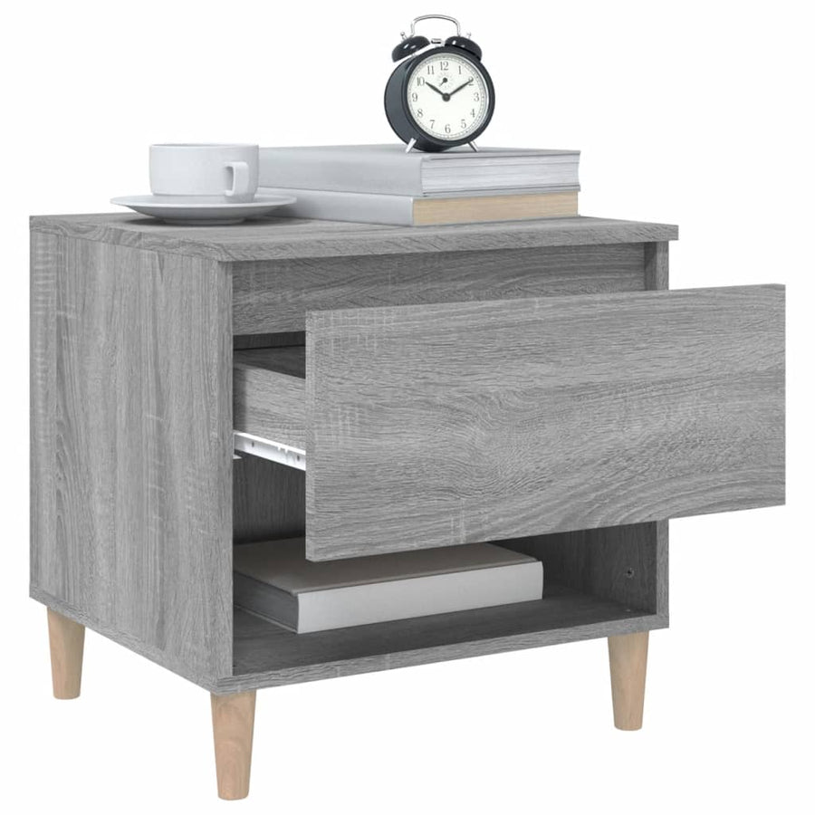 Nachtkastjes 2 St 50X46X50 Cm Bewerkt Hout Grijs Sonoma Eiken