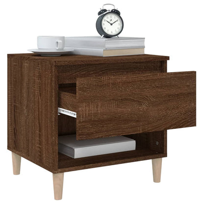 Nachtkastjes 2 St 50X46X50 Cm Bewerkt Hout Bruineikenkleurig