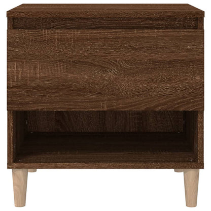Nachtkastjes 2 St 50X46X50 Cm Bewerkt Hout Bruineikenkleurig