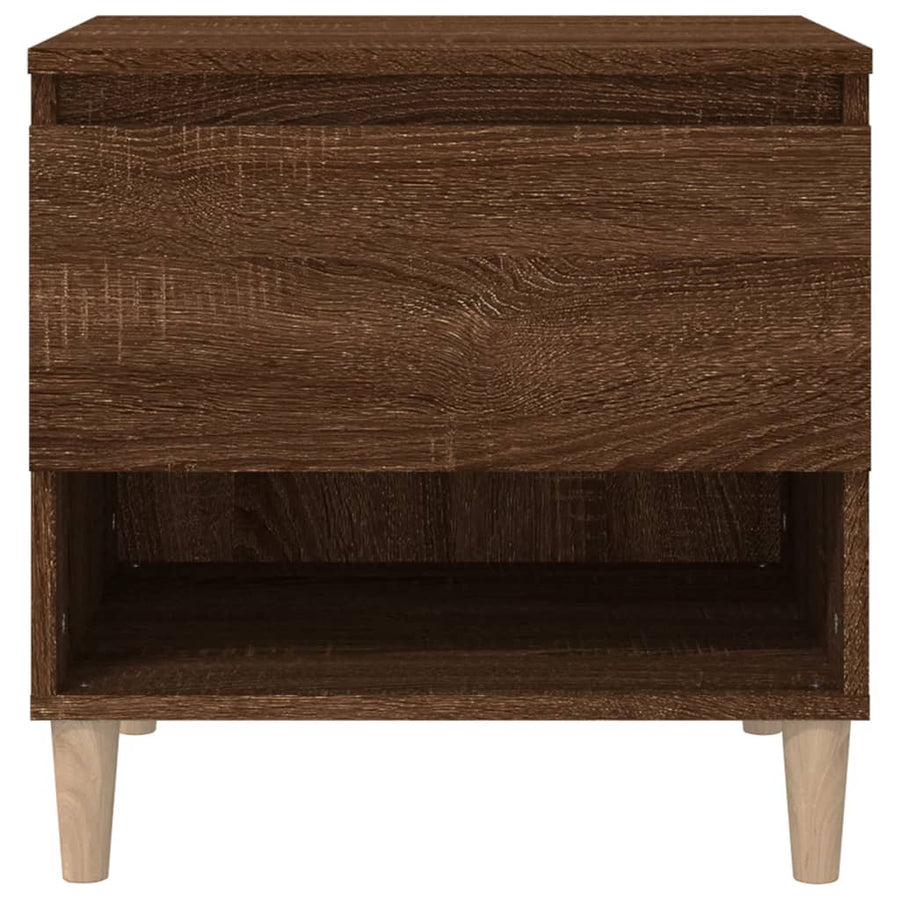 Nachtkastjes 2 St 50X46X50 Cm Bewerkt Hout Bruineikenkleurig