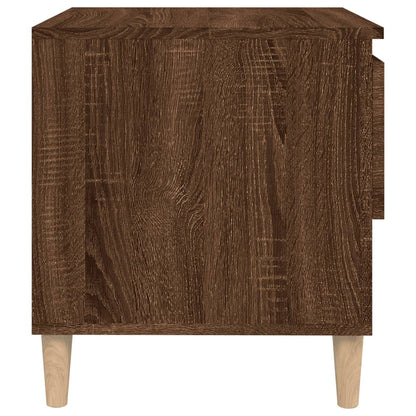Nachtkastjes 2 St 50X46X50 Cm Bewerkt Hout Bruineikenkleurig