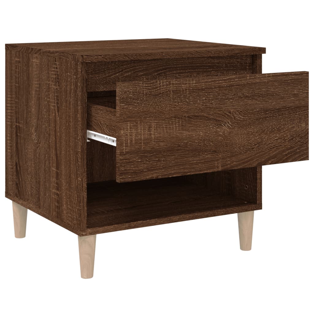 Nachtkastjes 2 St 50X46X50 Cm Bewerkt Hout Bruineikenkleurig