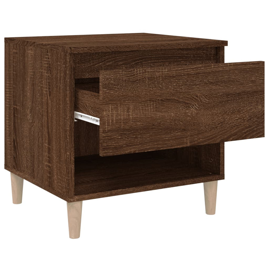Nachtkastjes 2 St 50X46X50 Cm Bewerkt Hout Bruineikenkleurig