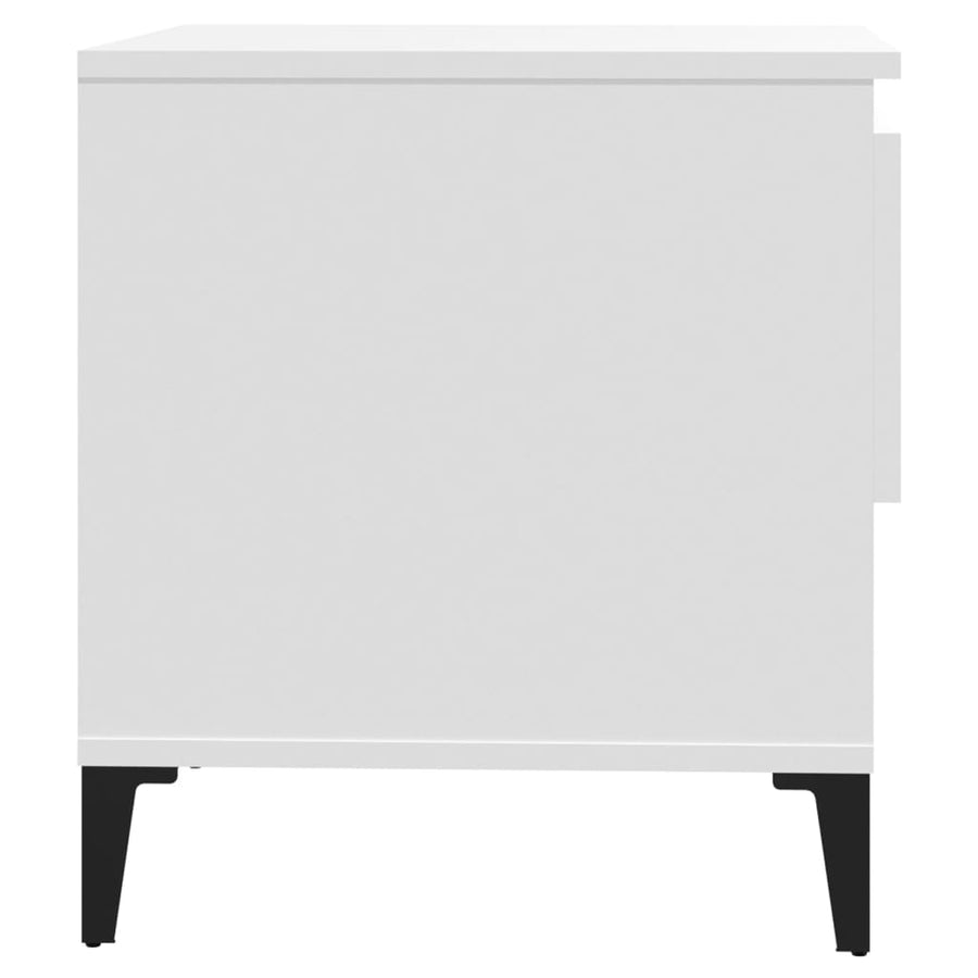 Bijzettafel 50X46X50 Cm Bewerkt Hout Wit