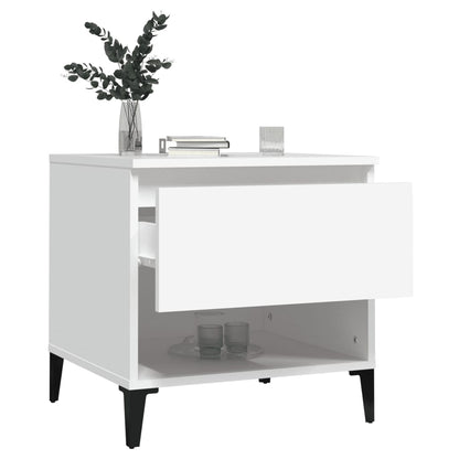 Bijzettafels 2 St 50X46X50 Cm Bewerkt Hout Wit