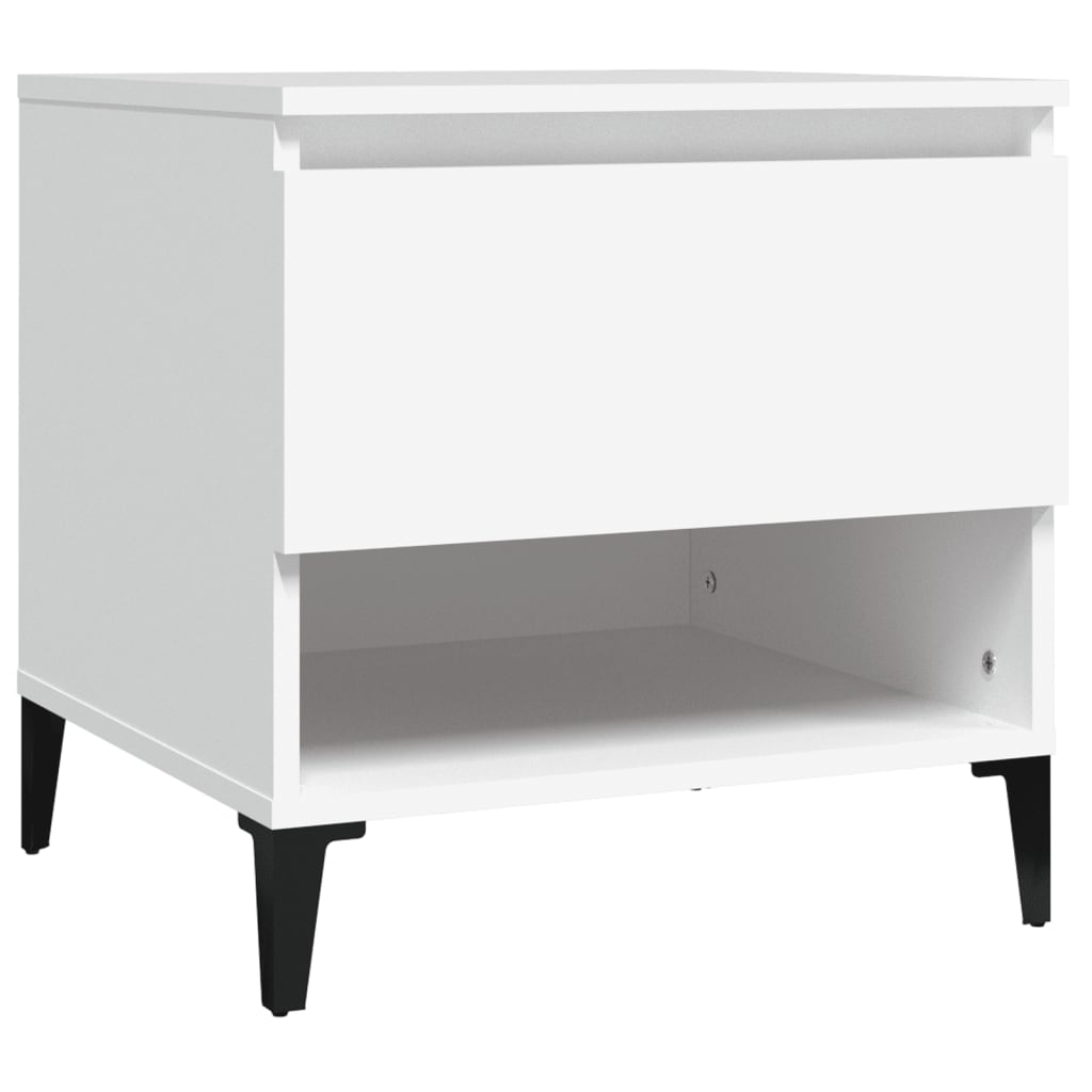 Bijzettafels 2 St 50X46X50 Cm Bewerkt Hout Wit