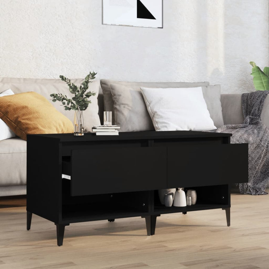 Bijzettafels 2 St 50X46X50 Cm Bewerkt Hout Zwart