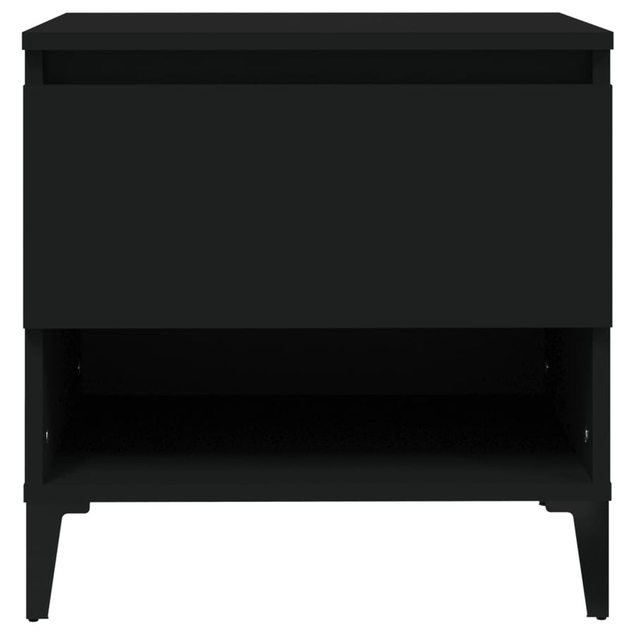 Bijzettafels 2 St 50X46X50 Cm Bewerkt Hout Zwart