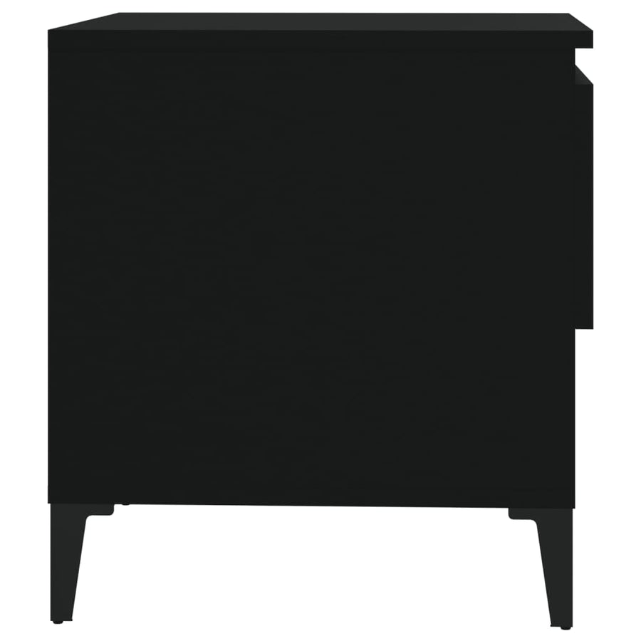 Bijzettafels 2 St 50X46X50 Cm Bewerkt Hout Zwart