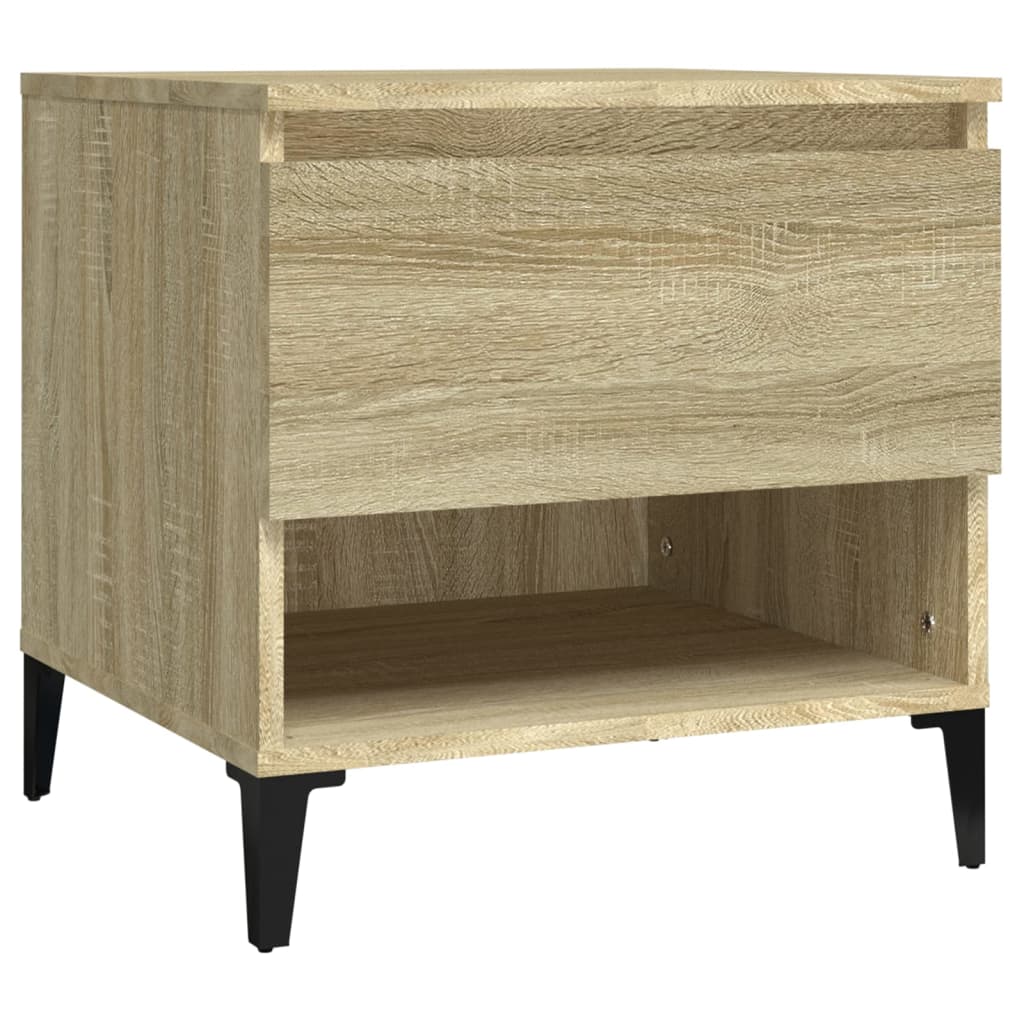 Bijzettafel 50X46X50 Cm Bewerkt Hout Sonoma Eikenkleurig
