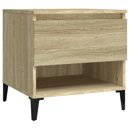 Bijzettafel 50X46X50 Cm Bewerkt Hout Sonoma Eikenkleurig